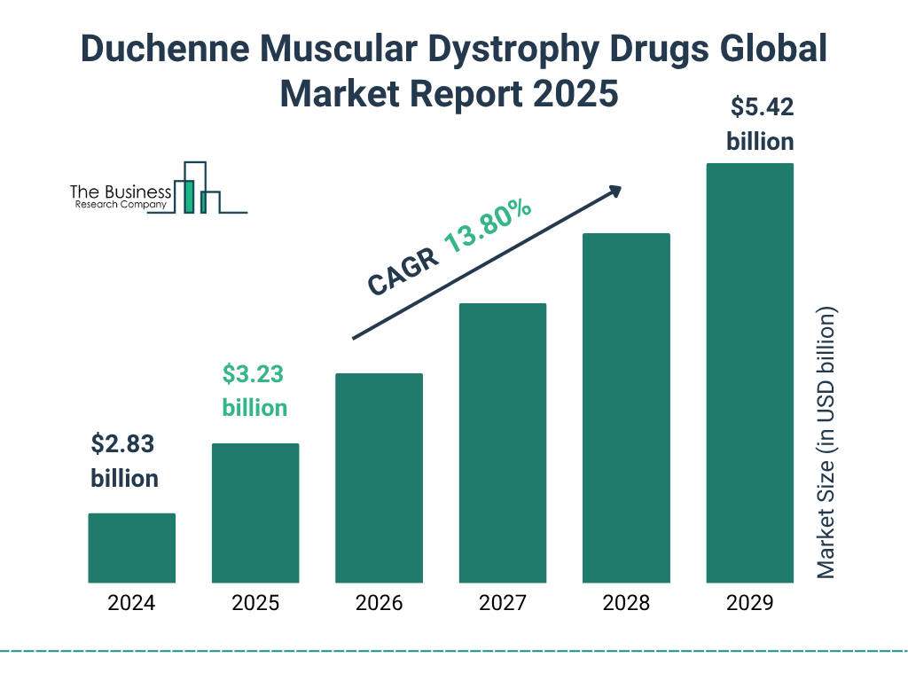 Duchenne Muscular Dystrophy Drugs Market Size and growth rate 2025 to 2029: Graph